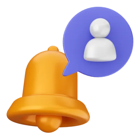 User Notification Bell  3D Icon