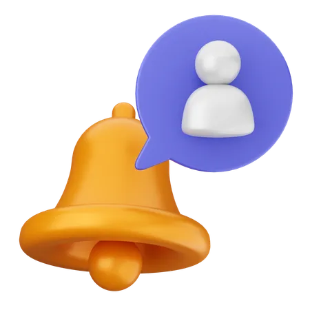 User Notification Bell  3D Icon