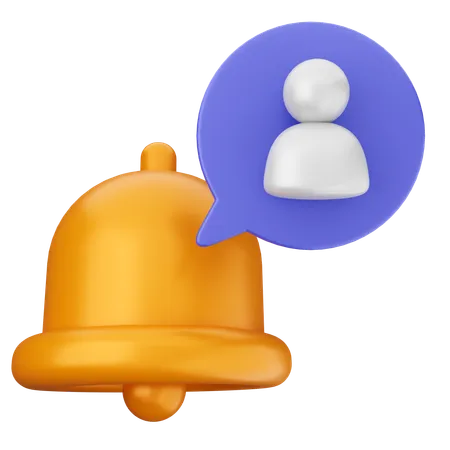 User Notification Bell  3D Icon