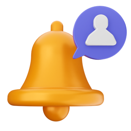 User Notification Bell  3D Icon