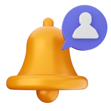 User Notification Bell  3D Icon