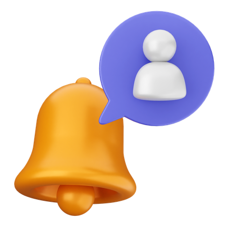 User Notification Bell  3D Icon