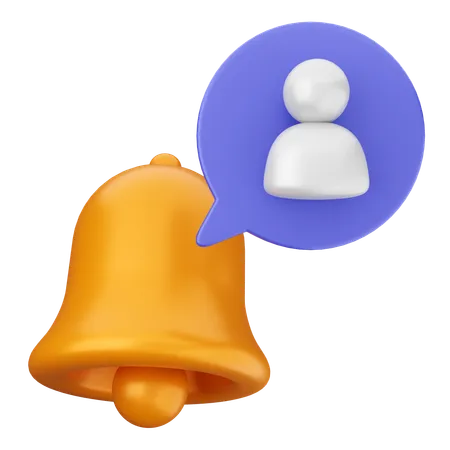 User Notification Bell  3D Icon