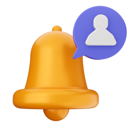 User Notification Bell  3D Icon