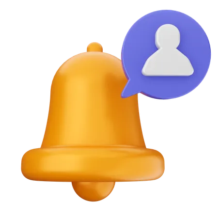 User Notification Bell  3D Icon