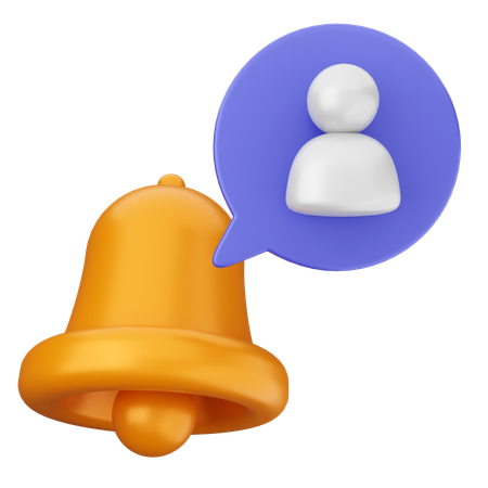 User Notification Bell  3D Icon