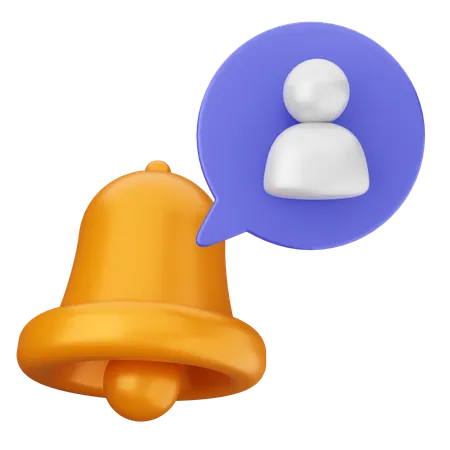 User Notification Bell  3D Icon