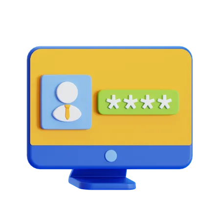 사용자 암호  3D Icon