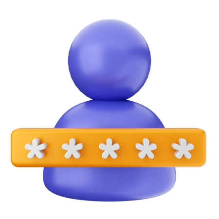 User Password Internet Security  3D Icon