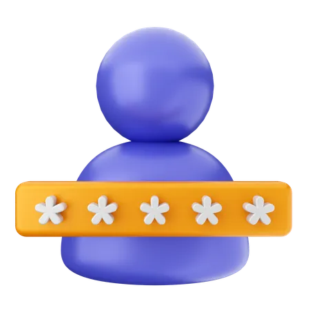 User Password Internet Security  3D Icon