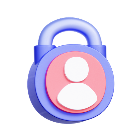 ユーザープライバシーロック  3D Icon