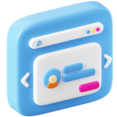 User Profile Slider  3D Icon