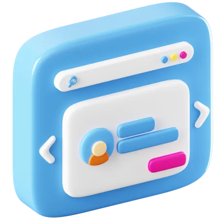 User Profile Slider  3D Icon