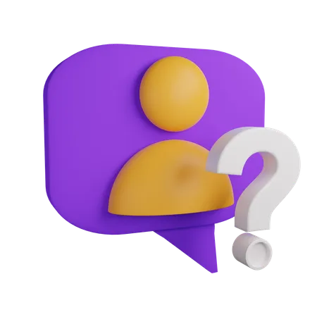 User question  3D Icon