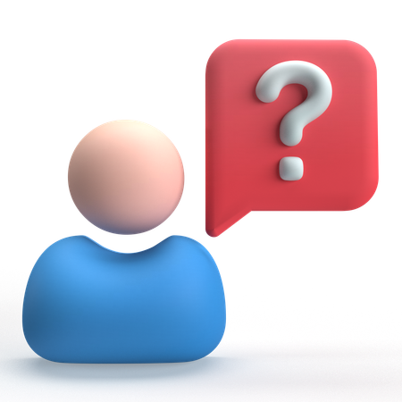 User Question  3D Icon