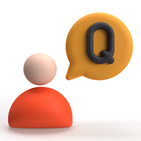 User Question  3D Icon