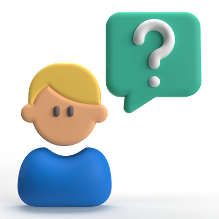 User Question  3D Icon