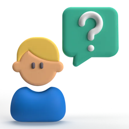 User Question  3D Icon