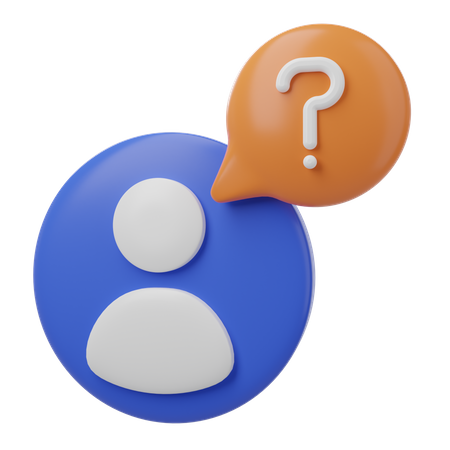 User Question  3D Icon