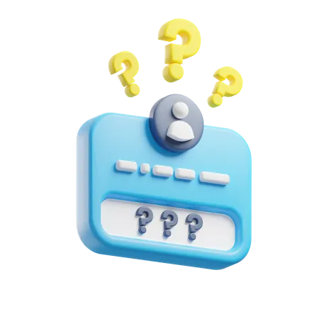 User Question  3D Icon