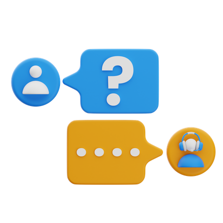 User Question Chat  3D Icon