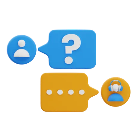 User Question Chat  3D Icon