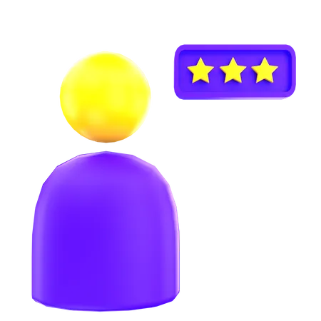 3 D Render User Rating Illustration 3D Icon