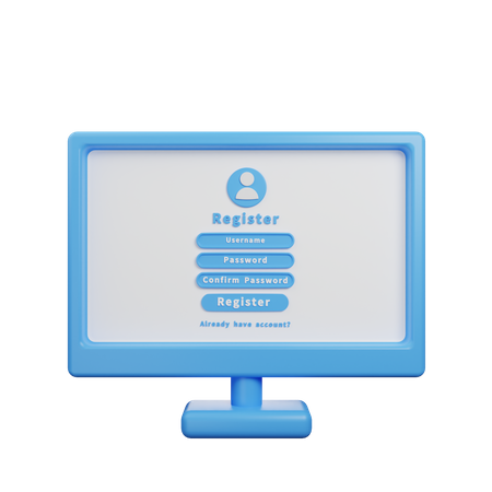 User Registration  3D Illustration