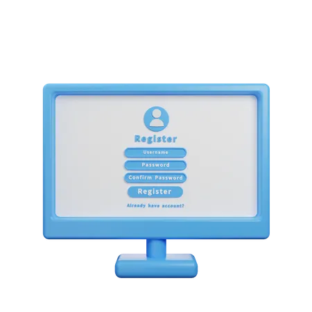 User Registration  3D Illustration