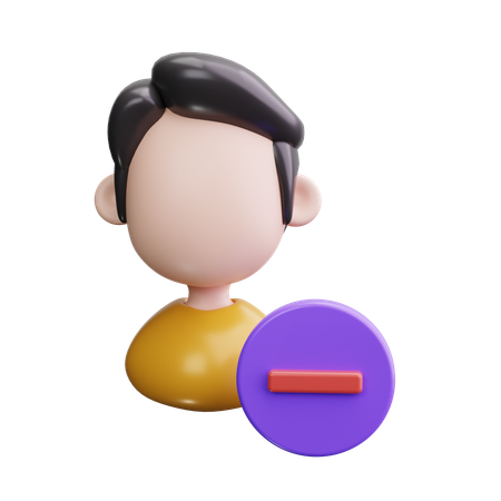 User Remove  3D Icon