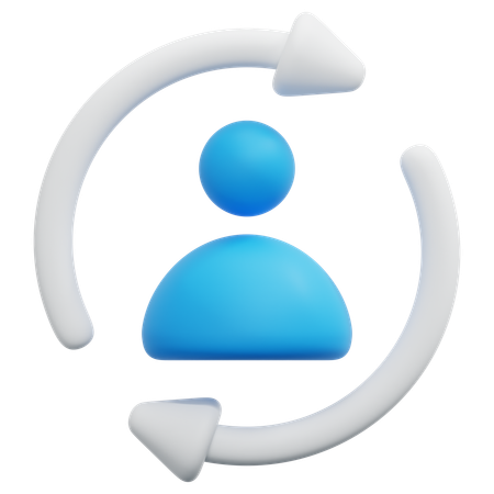 User Rotation Cycle  3D Icon