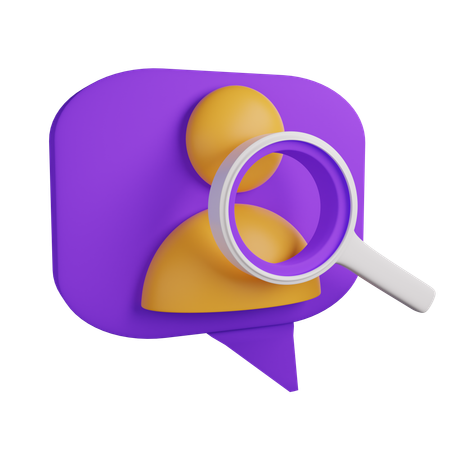 User search  3D Icon
