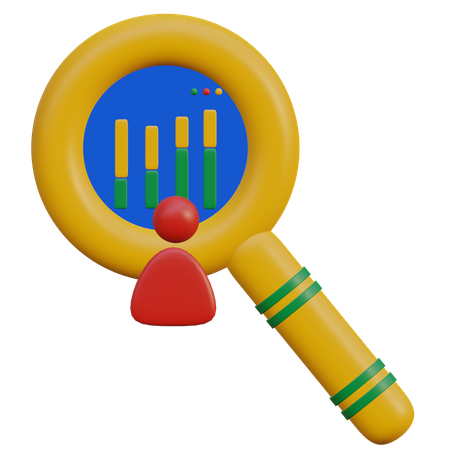 User Search Analytics 3D Illustration