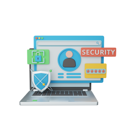 User security  3D Icon