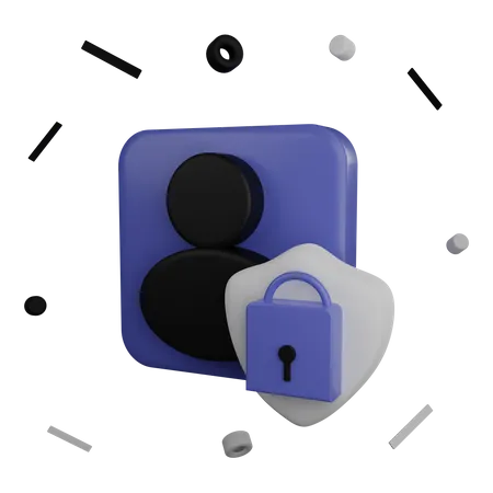 User Security  3D Illustration