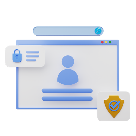 User Security  3D Illustration