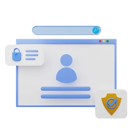 User Security  3D Illustration