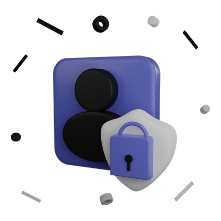 User Security 3D Illustration