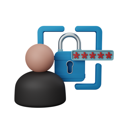 User security  3D Icon
