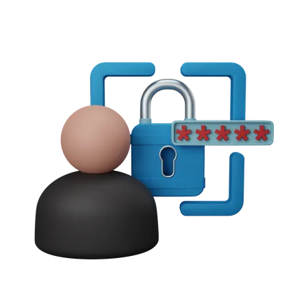 3 D Rendering User Security Isolated Useful For User Interface Apps And Web Design Illustration 3D Icon