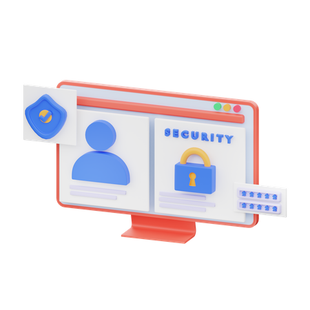 User Security Analysis 3D Illustration