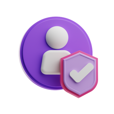 User Security Verification  3D Icon