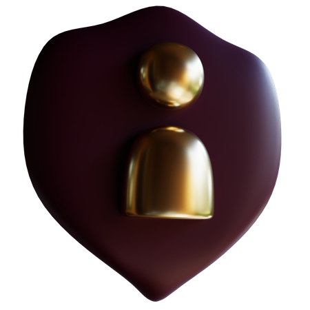 User Shield  3D Icon