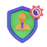 user shield 3d logos