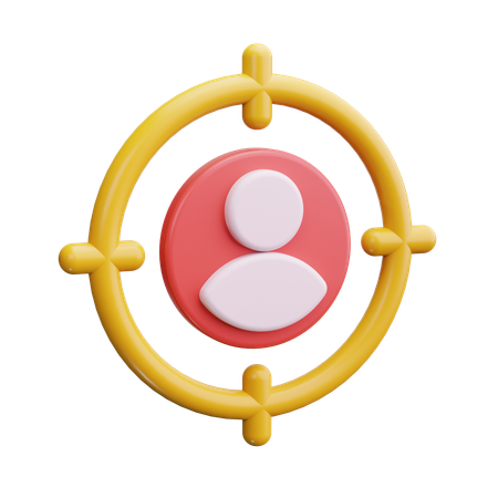 User Target  3D Icon