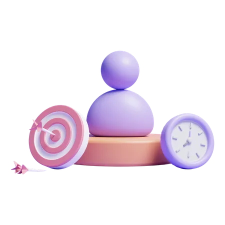 User Target  3D Icon