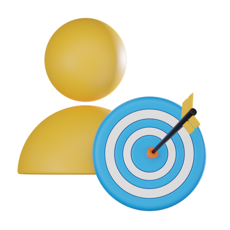 User Target  3D Icon