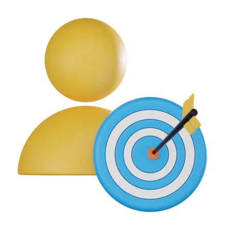 User Target  3D Icon