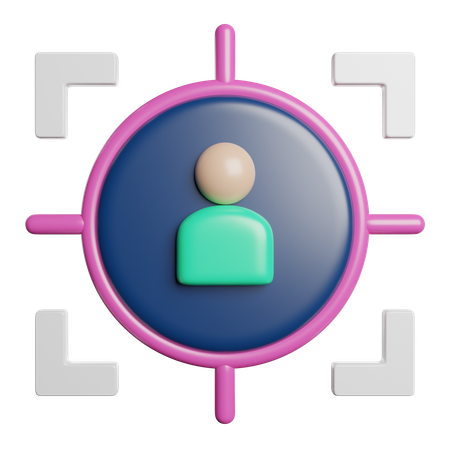 User Target  3D Icon
