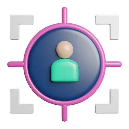 User Target  3D Icon